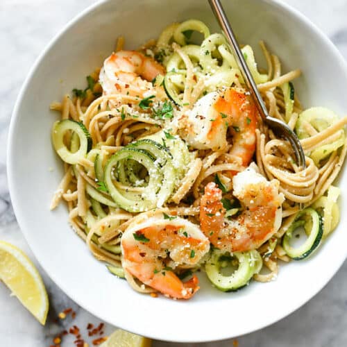 House Shrimp over Zucchini Noodles with Baby Spinach (GL)